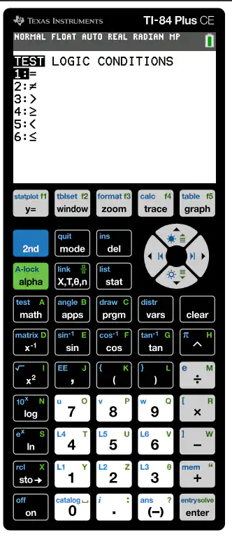 Different options come after pressing math key. Because 2nd key was pressed
