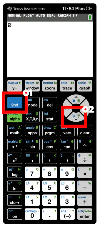 darken your ti 84 calculator screen