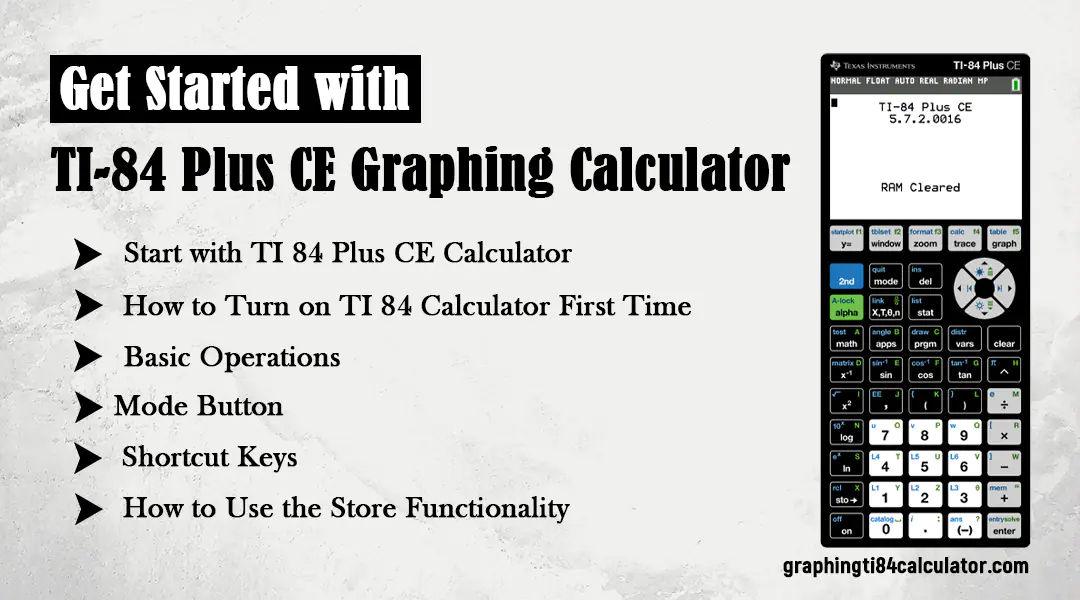 Get Started with TI-84 Plus CE Calculator Graphing
