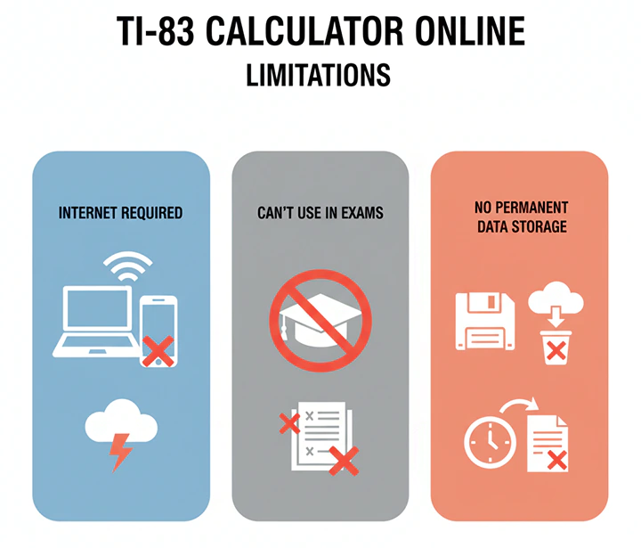 TI 83 Calculator Online disadvantages